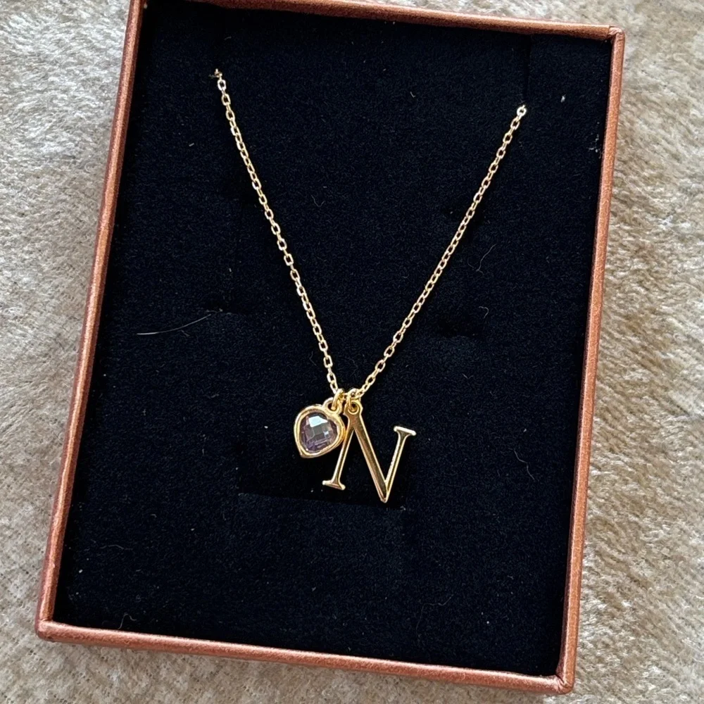 Brand New 14K Gold Plated 925 Sterling Silver Initial 